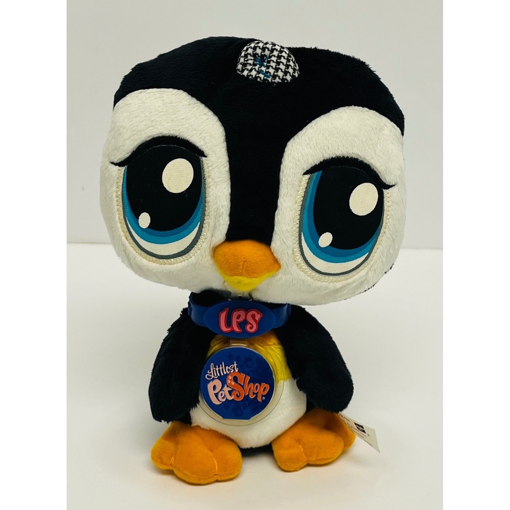 Littlest Pet Shop LPS VIPs 8" Penguin Plush 2007 Hasbro 63993 NWT Unopened Code